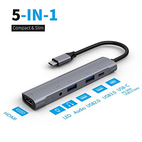 Hub USB, Docking Station Type-C, USB 3.0Hub USB C para HDMI Hub, para notebook notebook