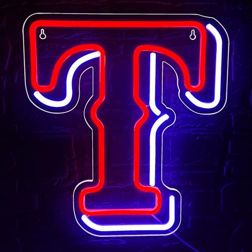 Image of Baseball Neon Sign for Wall Decor Rangere Baseball LED Light Up Sign Baseball Wall Decor Sports Neon Lights for Club Bedroom Man Cave Bar Sports Gifts for Men Boys Fans,Size 14.6 * 12.8 in(FMXD148)