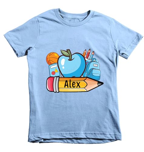 Personalized Back to School Shirt, First day of School Shirt with Name, Girls Boys School Supplies Shirt2