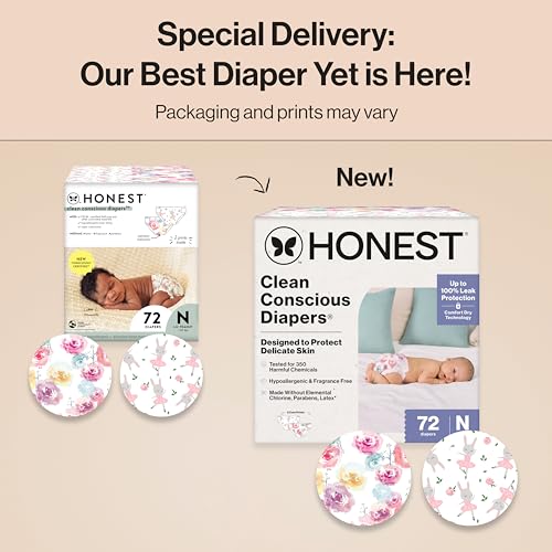 image for The Honest Company Clean Conscious Diapers for Delicate Skin Up to 100