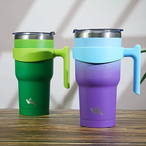 Image of Konokyo 30 oz Tumbler with Handle and Straw, Insulated Travel Mug