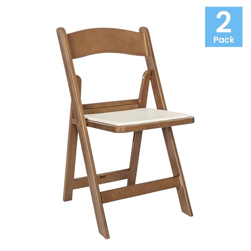 Image of Flash Furniture Hercules Resin Indoor /Outdoor Event Chair, Chestnut, 2-Pack