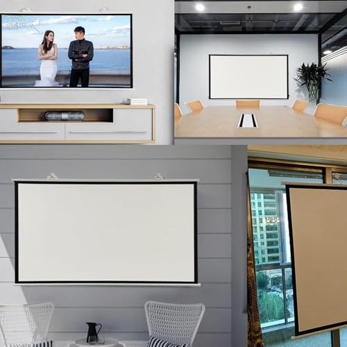 Pantalla manual retráctil para proyector 72 pulgadas 16:9 miniatura 6