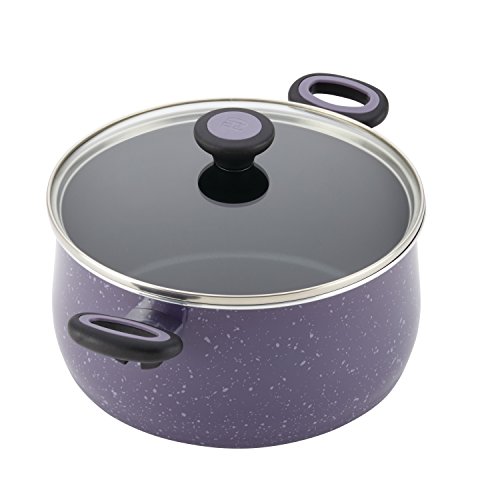 Paula Deen 16986 Riverbend Nonstick Cookware Pots and Pans Set, Aluminum, Lavender Speckle Second Image