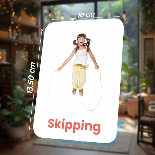 Image of SPARTAN KIDS Action Flash Cards for Kids | 27 Early Learning Flash Cards Easy & Fun Way of Learning 1 Year to 6 Years Baby