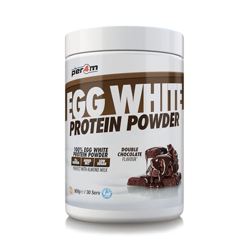 Per4m 100% Pure Free Range Egg White Protein Powder | High Protein Shake with Added MCTs | Gut Friendly, Lactose-Free & Essential Amino Acids (900g, Double Chocolate)