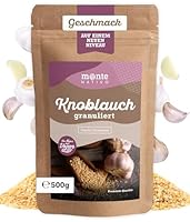 Knoblauch Granulat Monte Nativo (500g) - Aromatisches Knoblauchgranulat - Garlic Powder - Schonend getrocknete und aromatische Gewürze ideal zum Kochen und Würzen - Intesiver Geschmack