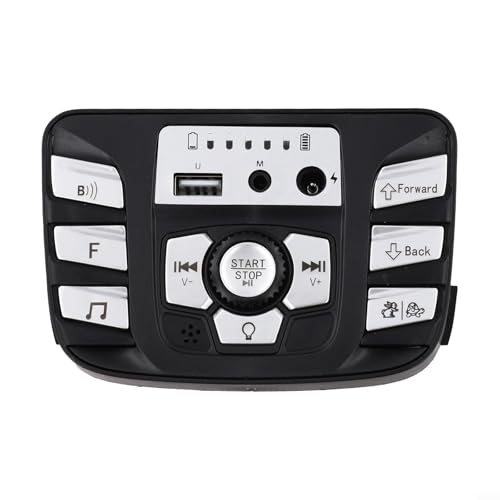 Feegow Panel de interruptor de control central de coche eléctrico para niños de 12 V/24 V con reproductor de música, narración, pantalla de alimentación y ajuste de velocidad para cochecito de bebé (C