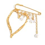 Broche de corazón sin fecha para mujeres y hombres, joyería delicada, Navidad, compromiso, amistad, recuerdos, aleación resistente, pin de pecho, talla única, como se describe