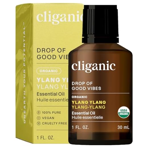 Cliganic Organic Ylang Ylang Essential Oil, 100% Pure Natural for Aromatherapy | Non-GMO Verified (Packaging May Vary)