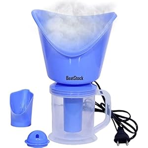 BeatStock, Vaporizer with 3 Attachments Facial Sauna Steamer, Nose Steamer, Cough Steamer, Nozzle Inhaler, Nose Vaporiser, steamer, vaporizer (Blue) 14 41c1lzz3OvL. SL500 . SS300