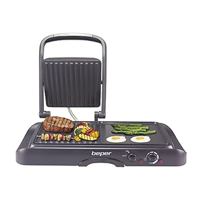 BEPER P101TOS501 Kontaktgrill Antihaft-Aluminium – Elektrogrill 1600 W