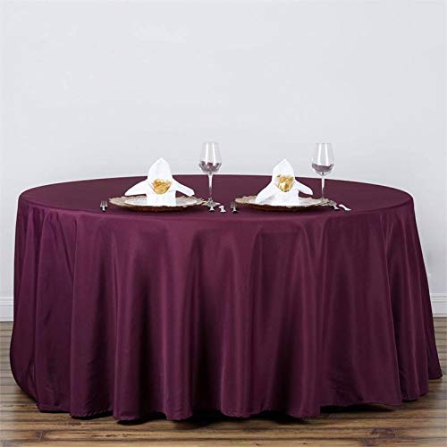 Efavormart 120 Wholesale Round Tablecloth Polyester Round Table Linens for Wedding Party Banquet Restaurant - Eggplant