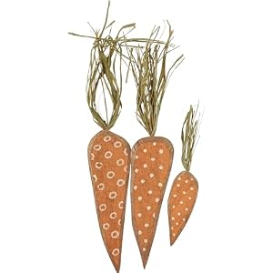 Primitives by Kathy Wooden Carrot Set Dotted