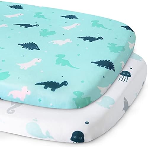 Bassinet Sheet, Bassinet Sheets 2 Pack, Bassinet Sheets for Boys or Girls