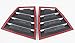 HIGH FLYING for Subaru WRX STi 2015-2020 2021 Back Side Window Scoop Louvers Cover ABS 2PCS (Carbon Fiber Grain)