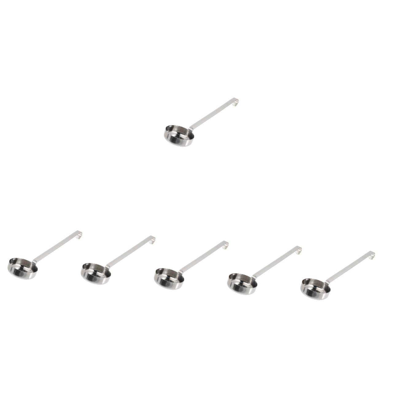 ULTECHNOVO 6 Pezzi Cucchiaio Piatto per Salsa Acciaio Inossidabile Misuratore per Pizza e Salse Design Ergonomico e Resistente Utensile per Cucina da Ristorante Facile da e Riutilizzabile