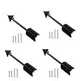 Jinyuanchao Bow Arrow Handle, Zinc Alloy,Dresser Drawer Cabinet Cupboard Closet Door Pulls Decorative Furniture Accessories Knob,Silver/Black,4Pcs (Black)