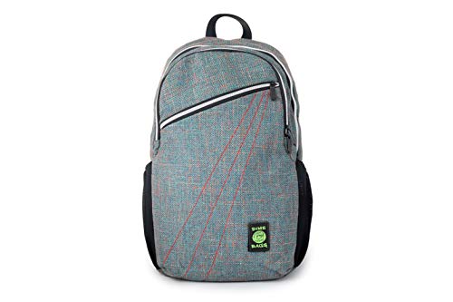 Dime Bags City Dweller Casual Hemp Backpack with Padded Laptop Compartment and Water Bottle Holder (Aqua)