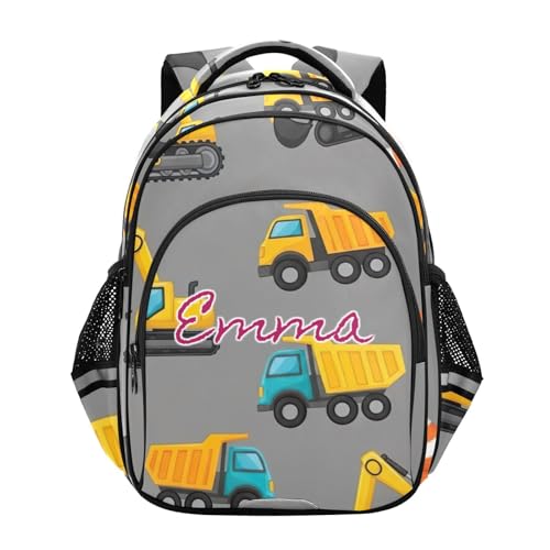 Sac à dos d'école bulldozer gris pour donner le sourire aux enfants