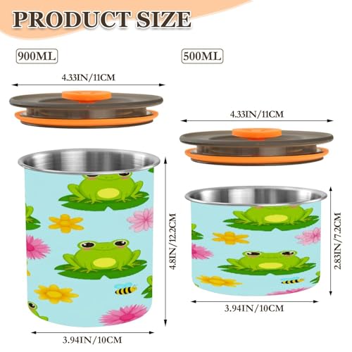 Envase Hermético Acero Inoxidable 500 ml con Tapa Transparente miniatura 2