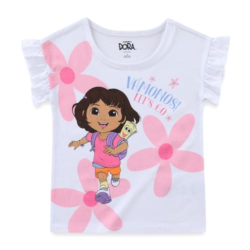 Image of Nickelodeon Dora the Explorer Girls Short Sleeve T-Shirt and Shorts Set for Toddler and Big Kids
