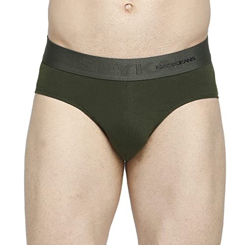 Image of Underjeans Men's Cotton Blend Regular Fit Printed Brief