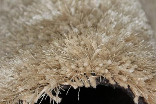Image of Shaggy Rugs 12 x 18 Feet Soft and Cozy Carpet for Living Room & Hall, Bedroom, and Kids Room Non-Slip, High Pile, Machine Washable, Perfect for Any Room (Beige, Plain Solid)