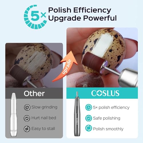 image for COSLUS Electric Nail Drill File Professional: for Acrylic Gel Dip Powd