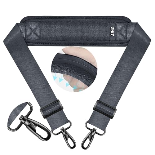Image of ZINZ 74 inch Shoulder Strap with Fixed Pad and Dual Balanced Buckles,Dark Gray