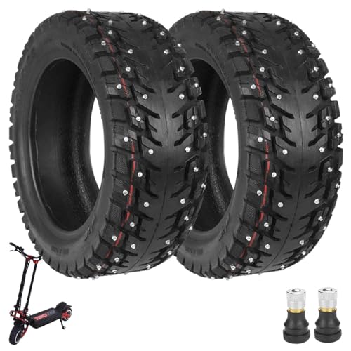 Prodrocam 11 Zoll 90/65-6,5 Reifen Tubeless mit Rutschfeste Schrauben für ZERO 11X Elektroroller Ersatzreifen Vakuum Reifen Schlauchlose für Winter Schnee, mit Ventil (2 Stück)