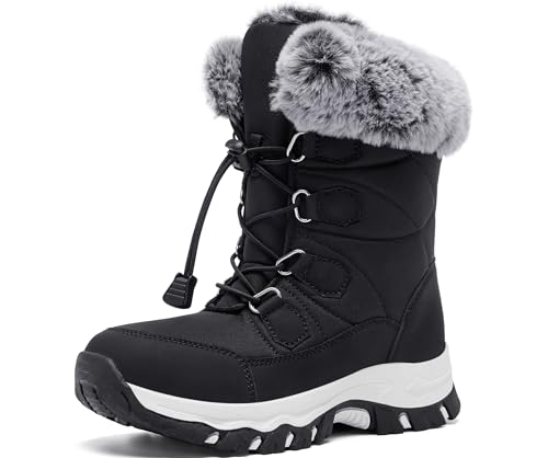 YINGCSM Winterschuhe Damen Gefüttert Warm Winterschuhe...