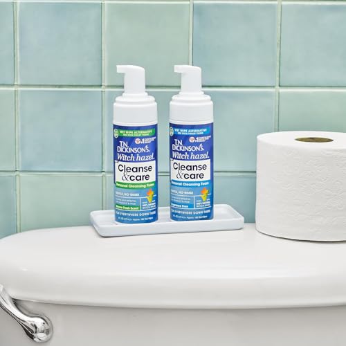 tn dickinson39s witch hazel cleanse and care personal cleansing foam shower fresh scent 5 fl oz  toilet paper foam spray  wet wipe alternative  gentle septic-safe formula