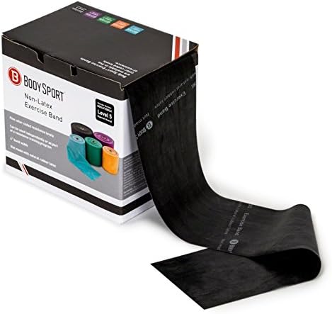 Miniatura 8 de Body Sport Bandas de ejercicio - Rollo de bandas de resistencia especiales para estiramiento, fitness o terapia física, sin látex, resistencia media