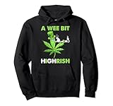 A Wee Bit Highrish Funny 420 Weed Marijuana St Patricks Day Pullover Hoodie