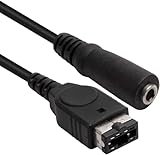 AYMBH GBA SP & NDS GameBoy Advance SP Adaptateur casque 3,5 mm – Câble jack noir durable pour écouteurs standard, design léger et prêt à l'emploi