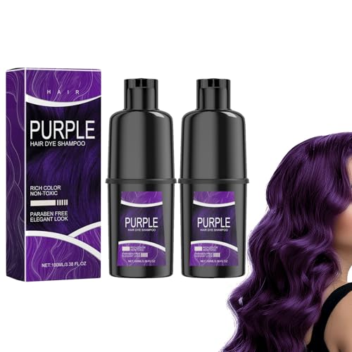 Tkekruh 2 en 1 - Tinte para el cabello (100 ml, color morado y morado)