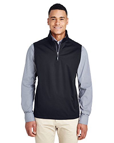 Men's Techno Lite Three-Layer Knit Tech-Shell Quarter-Zip Vest M BLACK