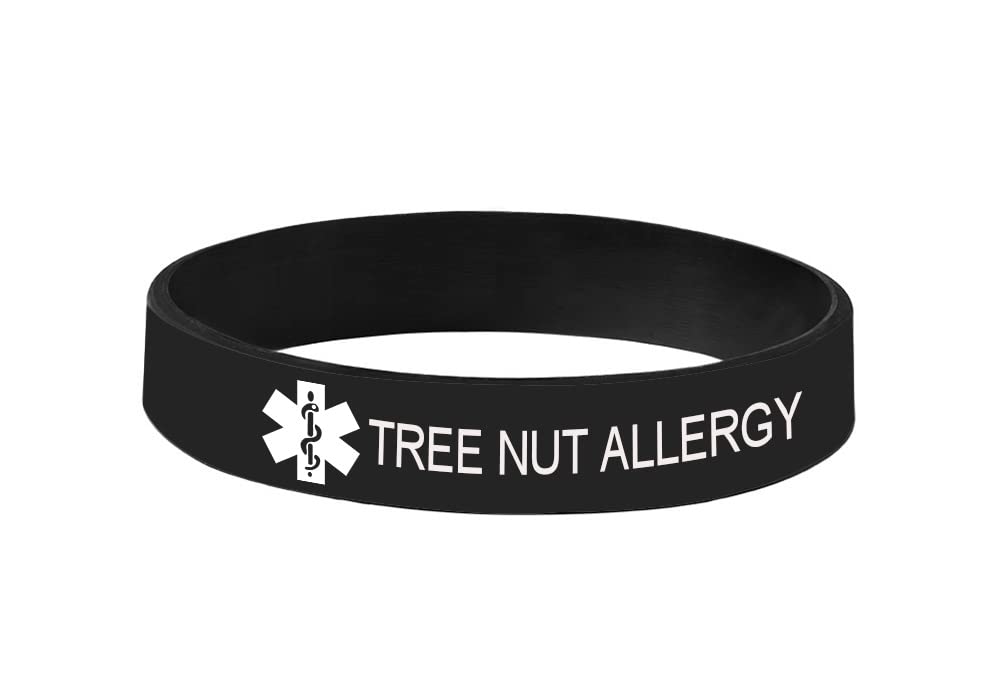 SHNIAN Personalization Free Engraving - Elastic Silicone Medical Alert id Bracelet Emergency Wristband for Unisex Men Women,11 Colors Available,Gaily-Coloured 6.7",7.87"