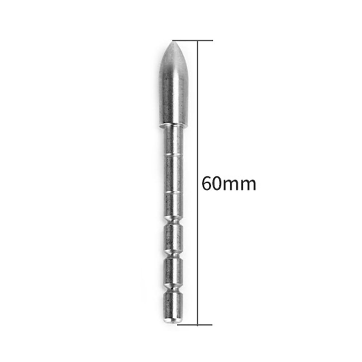 Sarini Pointe de flèche d'interpolation de 4,2 mm, Pointe de flèche en Acier à 120 Grains pour tir à l'arc à flèche ID 4,2 mm, Support de flèche et Accessoires d'arbre