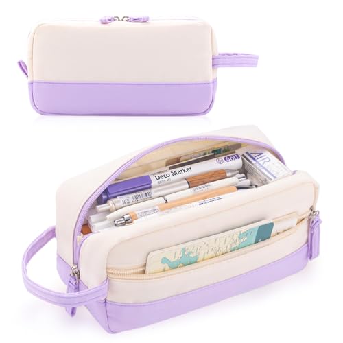 iSuperb Large Pencil Case High Capacity Pencil Pouch Storage bag Desk Organizer Marker Pouch Pen Bag for Women