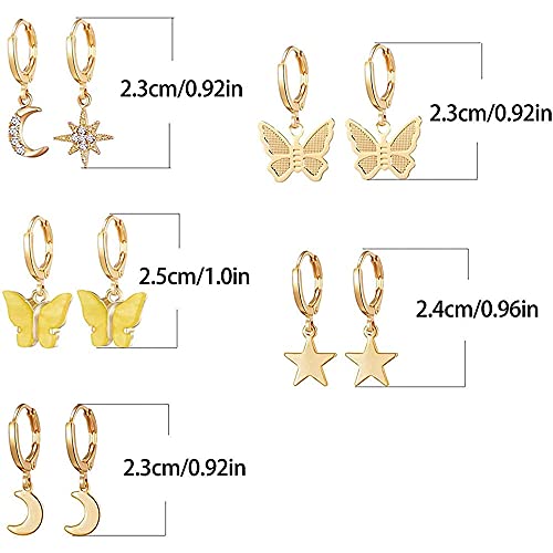 Image of Shining Diva Fashion Stylish Combo Metal Earrings for Women and Girls