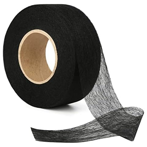 GOTRUST 70 Yards 40mm Wonder Web Black Iron on Hemming Tape for Trousers Wonderweb Iron on Extra Strong Hem Tape for Clothes Jeans Dress Wewonder Webbing Self Adhesive Wonder Tape for Sewing Cover