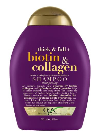 Thick & Full Shampoo with Biotin & Collagen by OGX, 385ml Bottle