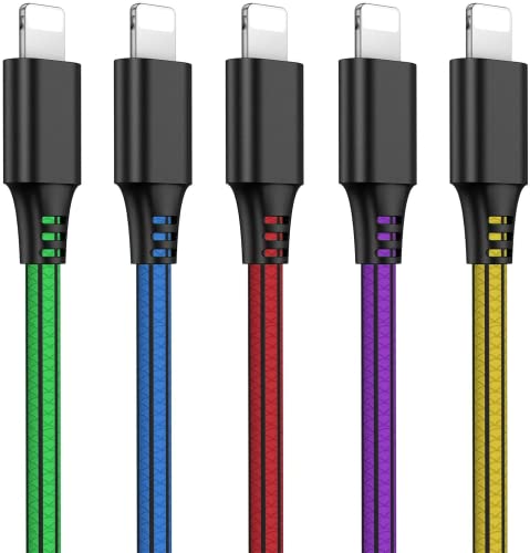 [5Pack] Cable Phone Chargeur Phone 2m PVC Câble USB Charge Rapide Câble Cordon Compatibilité pour phone 12 11 XS Max XR X 8 7 6s Cover