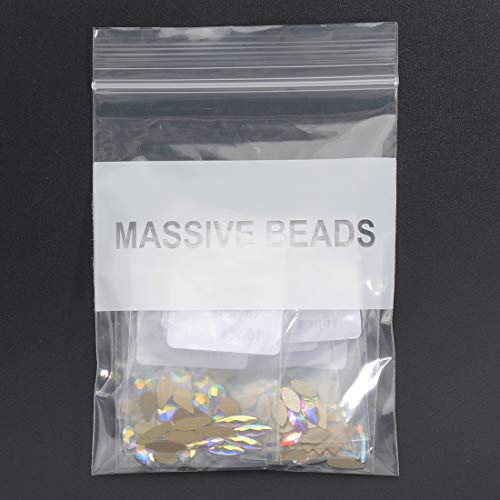Massive Beads Mixed Flat Back Crystal Rhinestones Gems For 3D Nail Art Phone Diy (10Shapes, Mix Shape 2) #TOP6