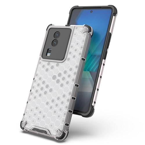 Image of Lustree TPU Honey Comb Armor Shock Proof Back Cover for for iQOO Neo 7 5G / Neo 7 (Transparent)