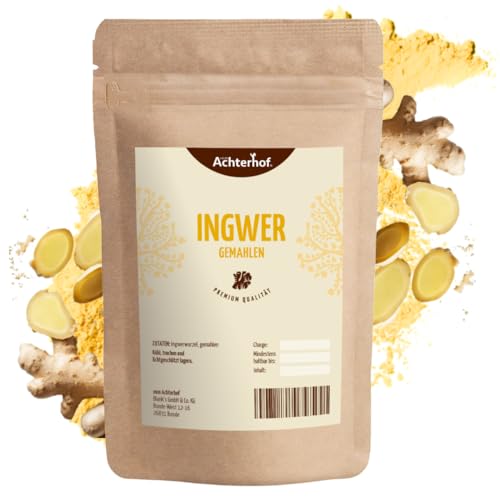 Ingwer (1kg) Ingwerpulver vom-Achterhof Ingwerwurzel gemahlen auch für Ingwertee