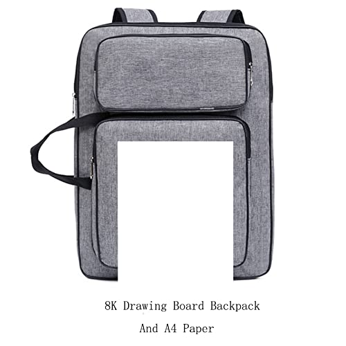 Image of 8K Artist Portfolio Case Art Backpack Drawing Board Bag Art Carrying Storage Bag Artist Portfolio Bag Adjustable Shoulder Straps Artist Travel Tote Bag for Drawing Painting Sketching Artwork Supplies