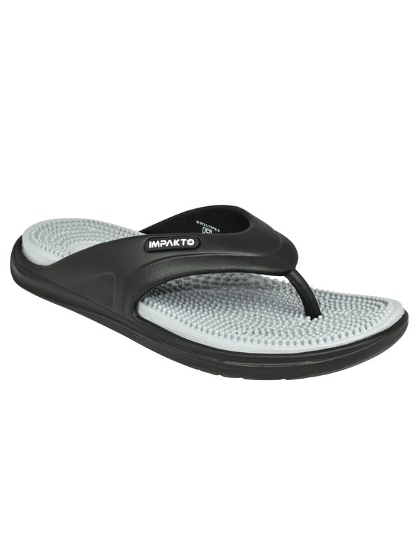 Impakto by Ajanta Classic Slippers for Men | Stylish, Comfortable & Lightweight Flip Flops for Men's | Flexible & Durable | Flat, Rubber, Anti Skid, S